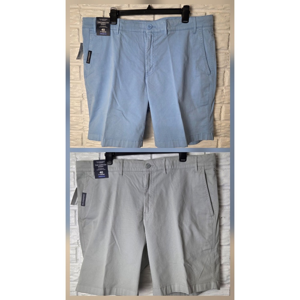 Lot of 2 ROUNDTREE & YORKE Shorts Mens 40 The Carry On 9" Inseam Straight NWT